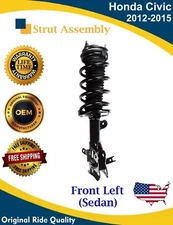 New OE Front Left Strut For 2012-2015  Honda Civic 1.8L Sedan Lifetime Warranty