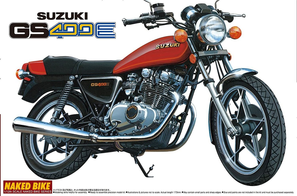 Rare Item Aosima 1/12 Scale Suzuki GS400E Bike Model Kit from Rare Item Aosima 1/12 Scale Suzuki GS400E Bike Model Kit from