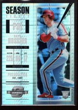 RHYS HOSKINS /299 MINT ROOKIE PRIZMS HYPER REFRACTOR #8 RC 2018 CONTENDERS OPTIC
