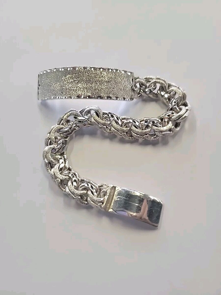 925 Sterling Silver Chino Link Bracelet Plain Frame 68g 8 925 Sterling Silver Chino Link Bracelet Plain Frame 68g 8