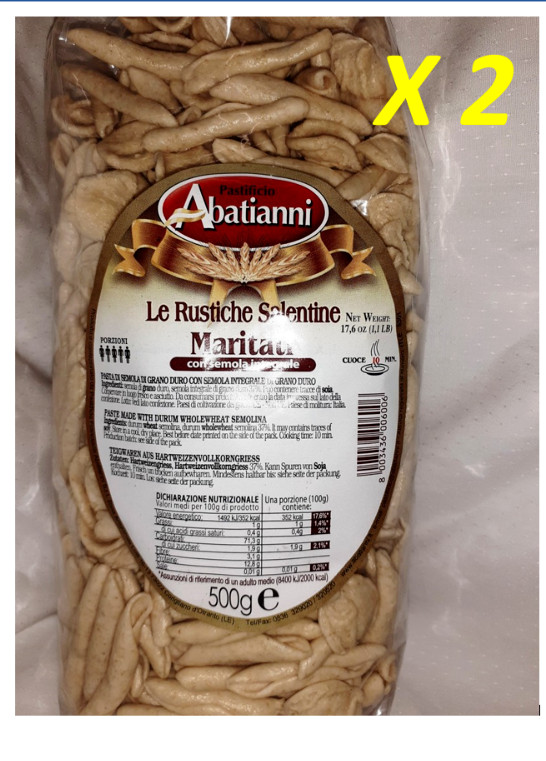 Abatianni Le Rustic 1 KG Maddox With Durum Wheat Hard Full 500g X 2
