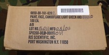 USGI Camouflage Face Paint Light Green and Sand Box of 100 Tubes 2003 Dated