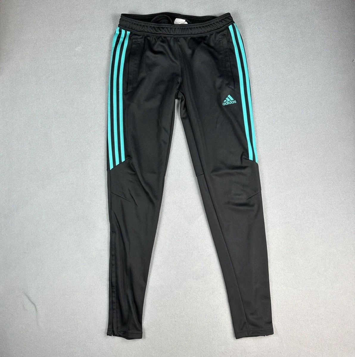 Adidas Tiro 17 Soccer Pants Womens Small Training Climacool Black Turquoise  Zip