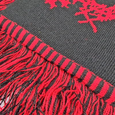 Mayhem Deathcrush embroidered scarf. True Norwegian Black Metal