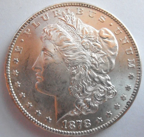 1878 S Morgan Silver Dollar,  Attractive BU coin (78SAC5)