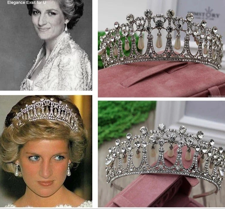 Tiara Princesa Diana Corona Cambridge Amantes Nudo Réplica Familia Spencer Diadema Foto 4 de 4
