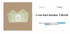 C-vac 7281CB Disposable Vacuum Bag for Pullman/Holt 390ASB