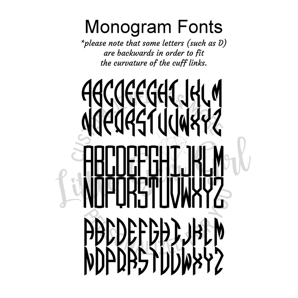 Gemelos personalizados con inicial con monograma Gatsby de acero inoxidable, disponibles en ley Foto 4 de 4