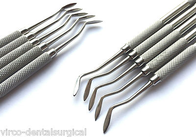 5X HOLLENBACK AMALGAMWACHSSCHNITZER EMAILLE ZAHNWERKZEUGE EDELSTAHL MARKE VIRCO