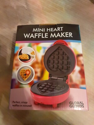 MINI HERZ WAFFELEISEN GLOBAL GIZMOS NEU