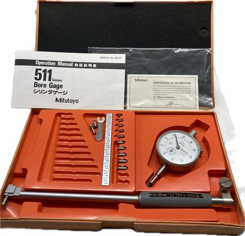 Vintage MITUTOYO Dial Indicator 511-401 CGF-35 Cylinder Range Gauge 15mm-35mm