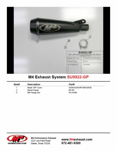 NEW SUZUKI GSXR1000 2005-2006 GP M4 EXHAUST SLIP ON BLACK | eBay