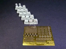 Rado 1/35 German Tanker Headphones w/Larynx Microphone WWII 5 Headsets RDM35PE07