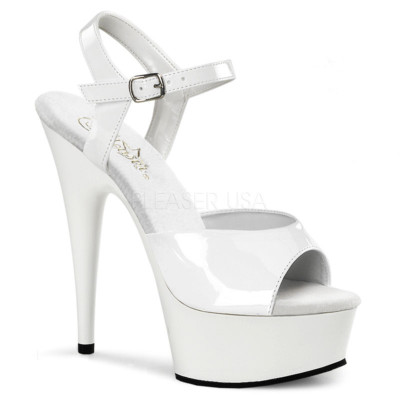 6'' White Platform Stripper Heels Basic Beginner Pole Fitness Class Shoes Pleaser