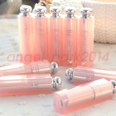 Wholesale DIY Empty Pink  Lipstick Tube Lip Balm Bottle Container  ABS PP