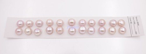 1 Par 11.5mm Botón Perla Medio Agujero Pendiente Hacer Blanco Rosa Morado Negro - Imagen 13 de 13