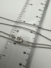 9ct White Gold 1.1mm Spiga Necklace Chain 18" / 45cm (WSP20)