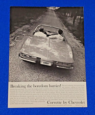 1961 Chevrolet Corvette Convertible V8 Original Chevy Gm Print Ad Ships Free S24