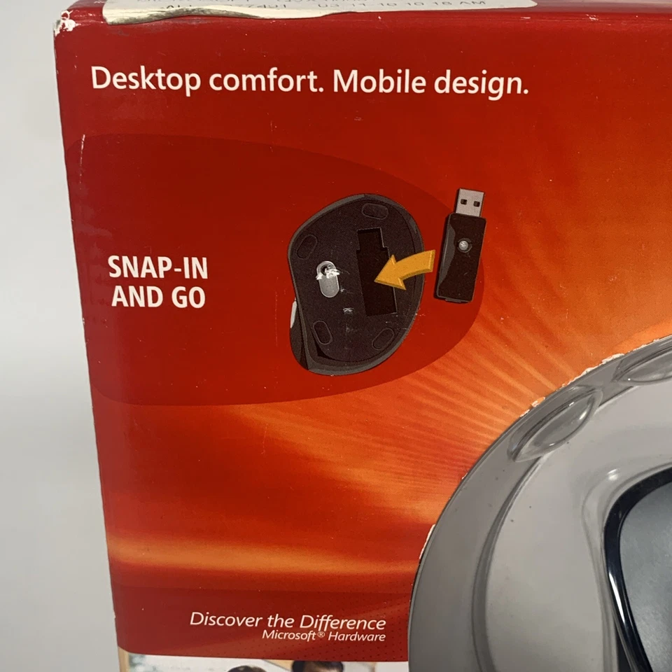 NEW Microsoft Wireless Laser Mouse 6000 2.4 GHz High Definition Mobile - Image 2 of 4