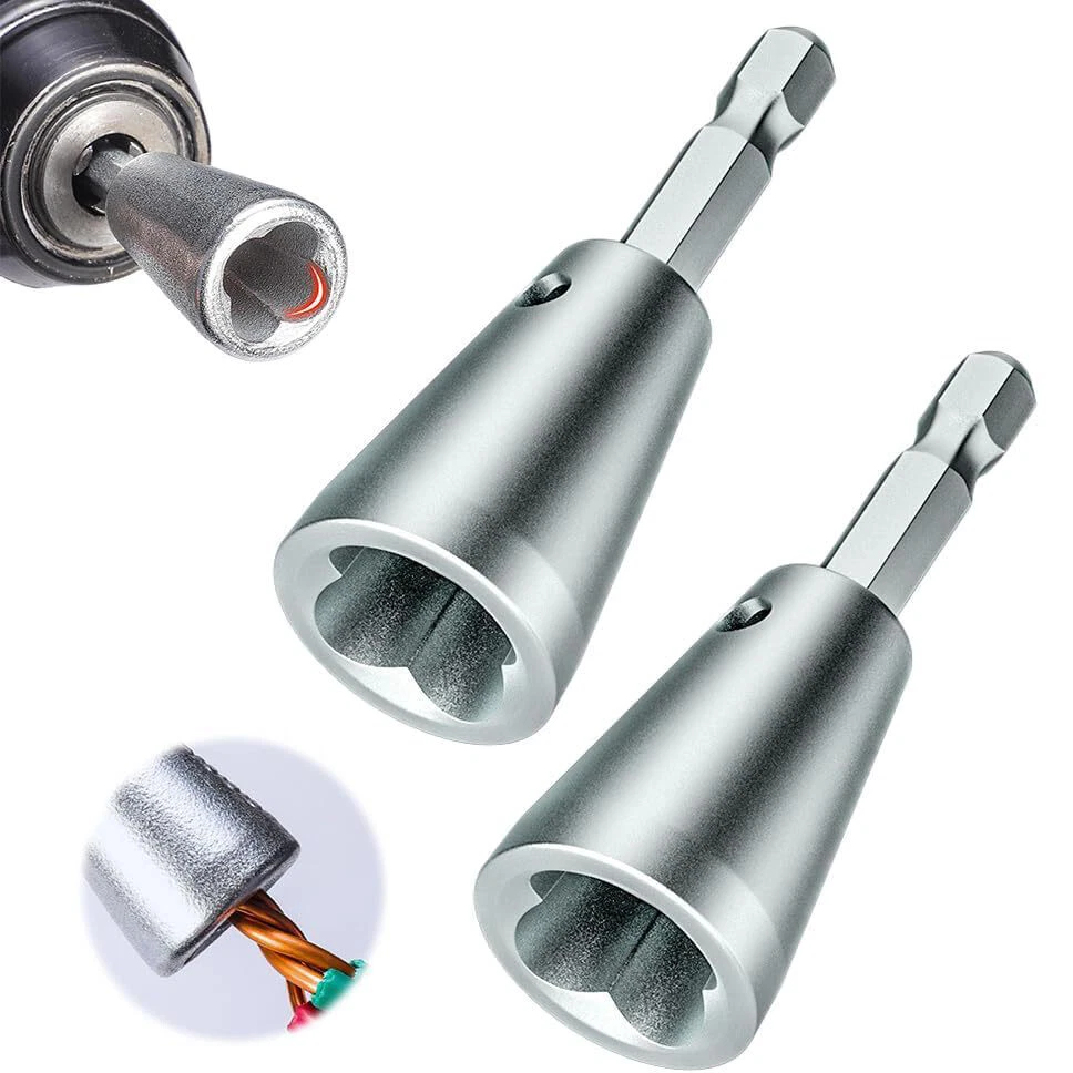 2PCS Wire Nut Twisting Tool Wire Cable Twister for Electrical Power Drill Driver 2PCS Wire Nut Twisting Tool Wire Cable Twister for Electrical Power Drill Driver