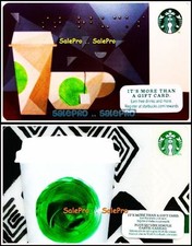2x STARBUCKS 2013 HOT CUP 2014 BRAILLE BLIND AWARENESS COLLECTIBLE GIFT CARD LOT