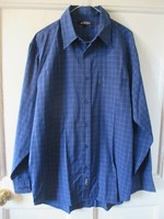 NEW Lovely  Le Coq  Sportif   Blue Check  Men's Shirt  Size  Medium