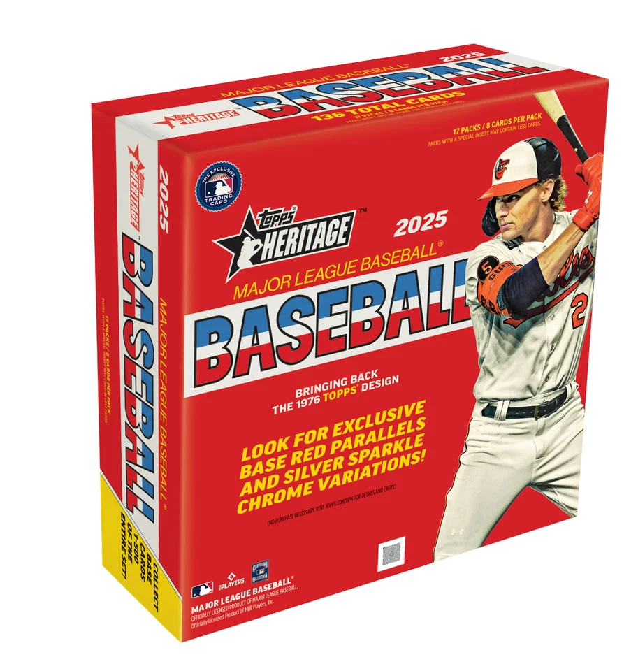 2025 TOPPS HERITAGE MEGA BOX (136 cards) MLB BASEBALL Brand New Factory Sealed