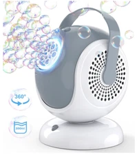 Bubble Machine - Automatic Bubbles Blower for Kids, Toddlers - 360° Oscillation
