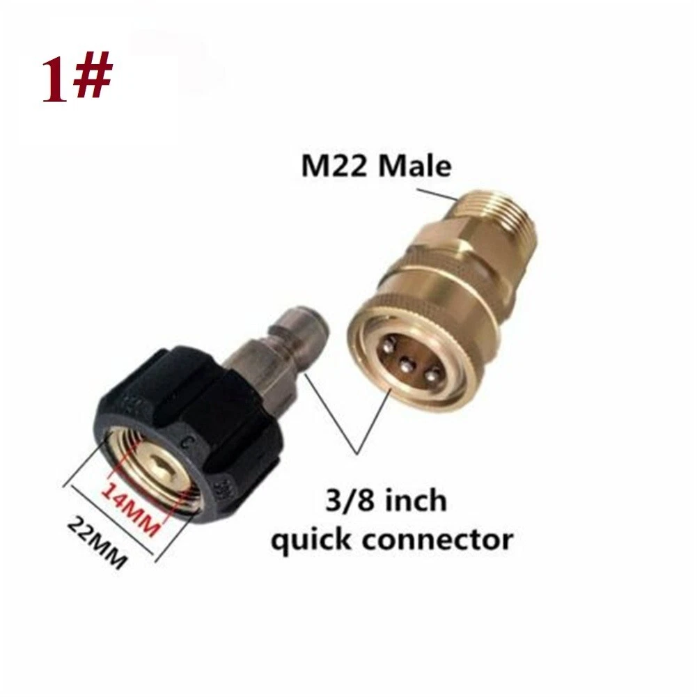 M22 Washer Swivel Adapter Set 14mm 15mm Quick Connect To 1/4   3/8 