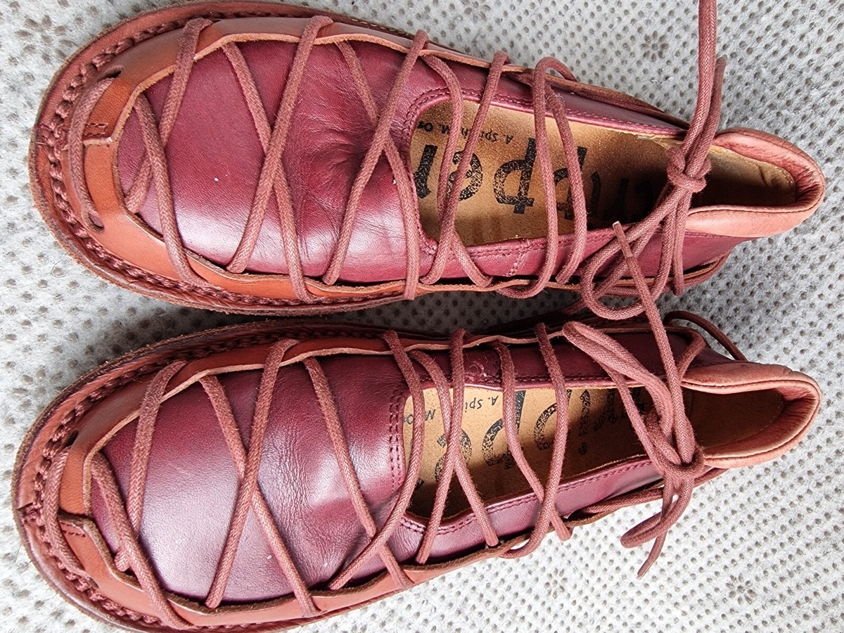 TRIPPEN Brown Calfskin Leather Lace-up Shoes Size 36 Made In Italy