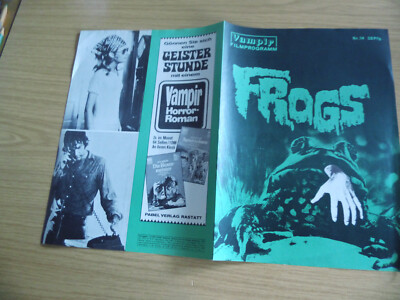 Vampir Filmprogramm Nr. 14 Frogs  Ray Milland, Sam Elliot, George McCowan, RAR!