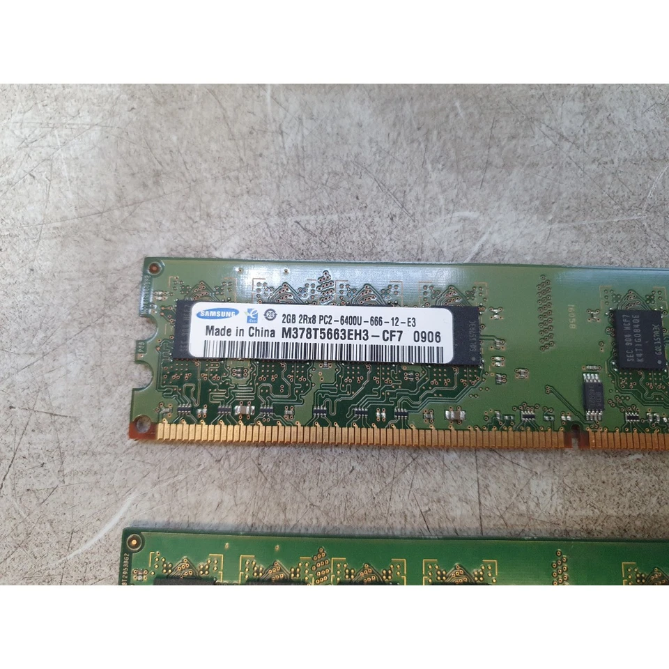 Lot of 2 Samsung M378T2953EZ3-CF7 Desktop Memory Module 2x 1GB DDR2 240-Pin CL6 - Image 2 of 4
