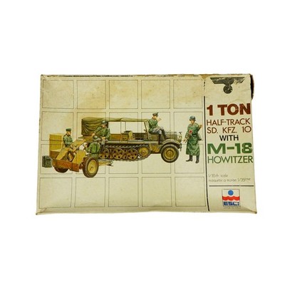 ESCI 1 Ton Half Track SD KFZ 10 with M-18 Howitzer 1/35 art 5008 Italy NEW