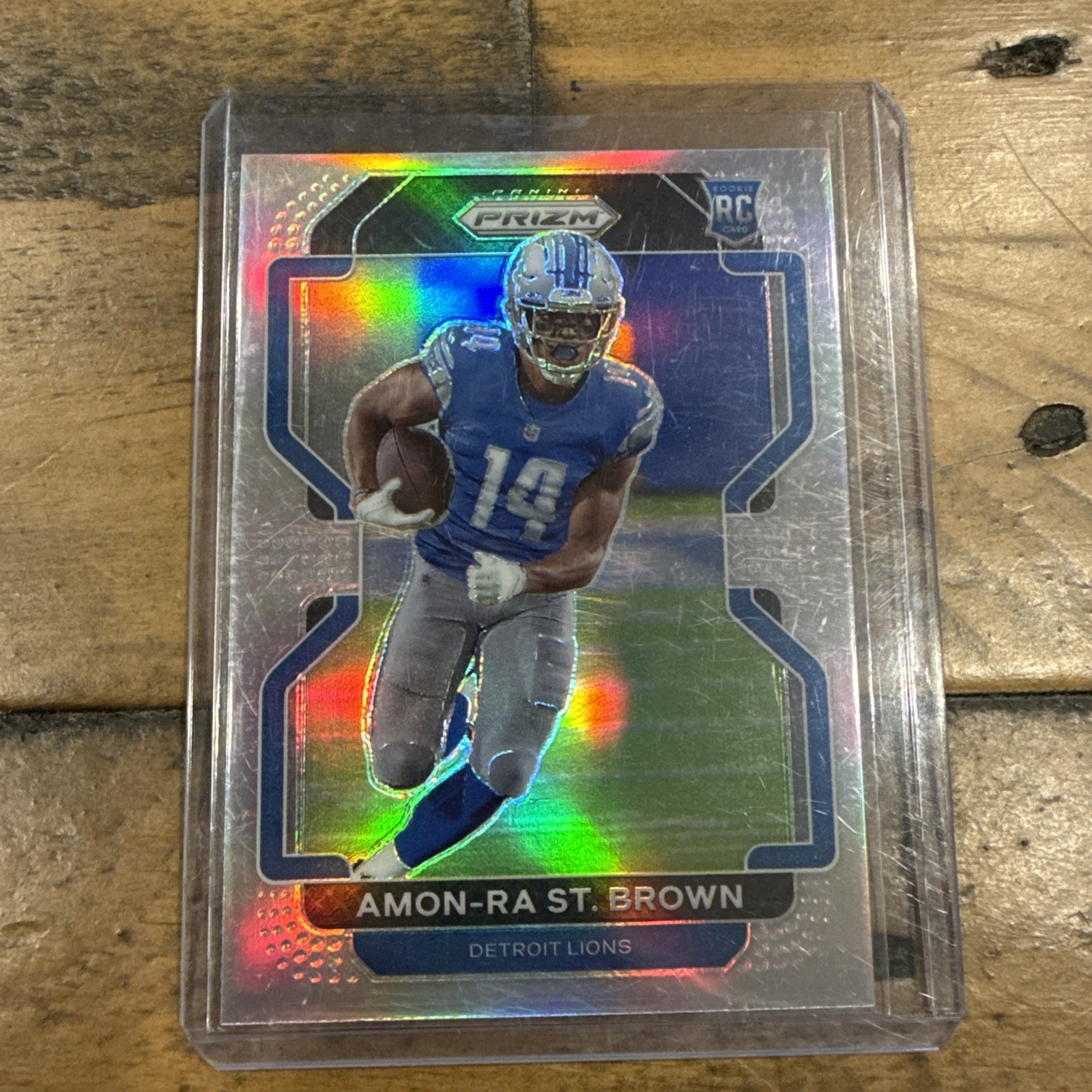 2021 Panini Prizm - Rookie Variation Amon-Ra St. Brown #V-358 Silver Prizm (RC)