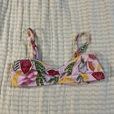 Zara Kids Girls Bikini Top 11-12yrs Fruit Print Swim Suit