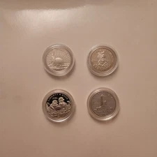 Set Of 4 Proof Commemorative U.S Clad Half Dollars [Two With COA]