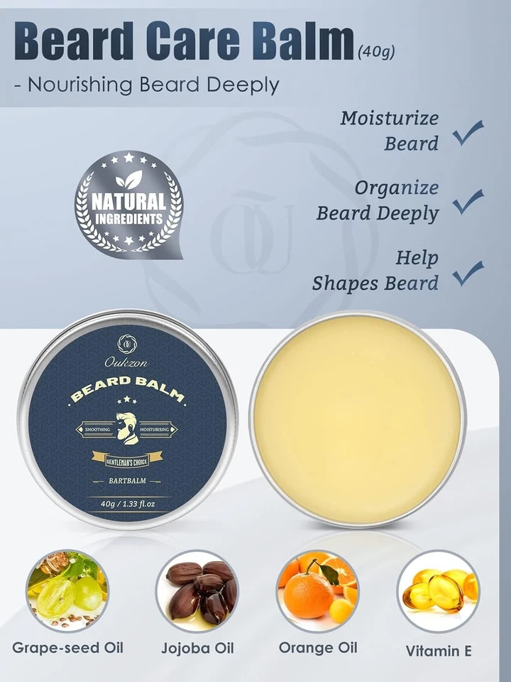 Bartwuchsmittel Wachstum Set Bartwuchs Bartroller Beard Bartöl Bart Growth Kit - Bild 4 von 4