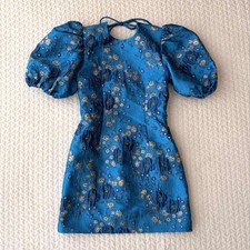 GANNI Mini Dress M Blue Party Dress - Worn Once, Great Condition
