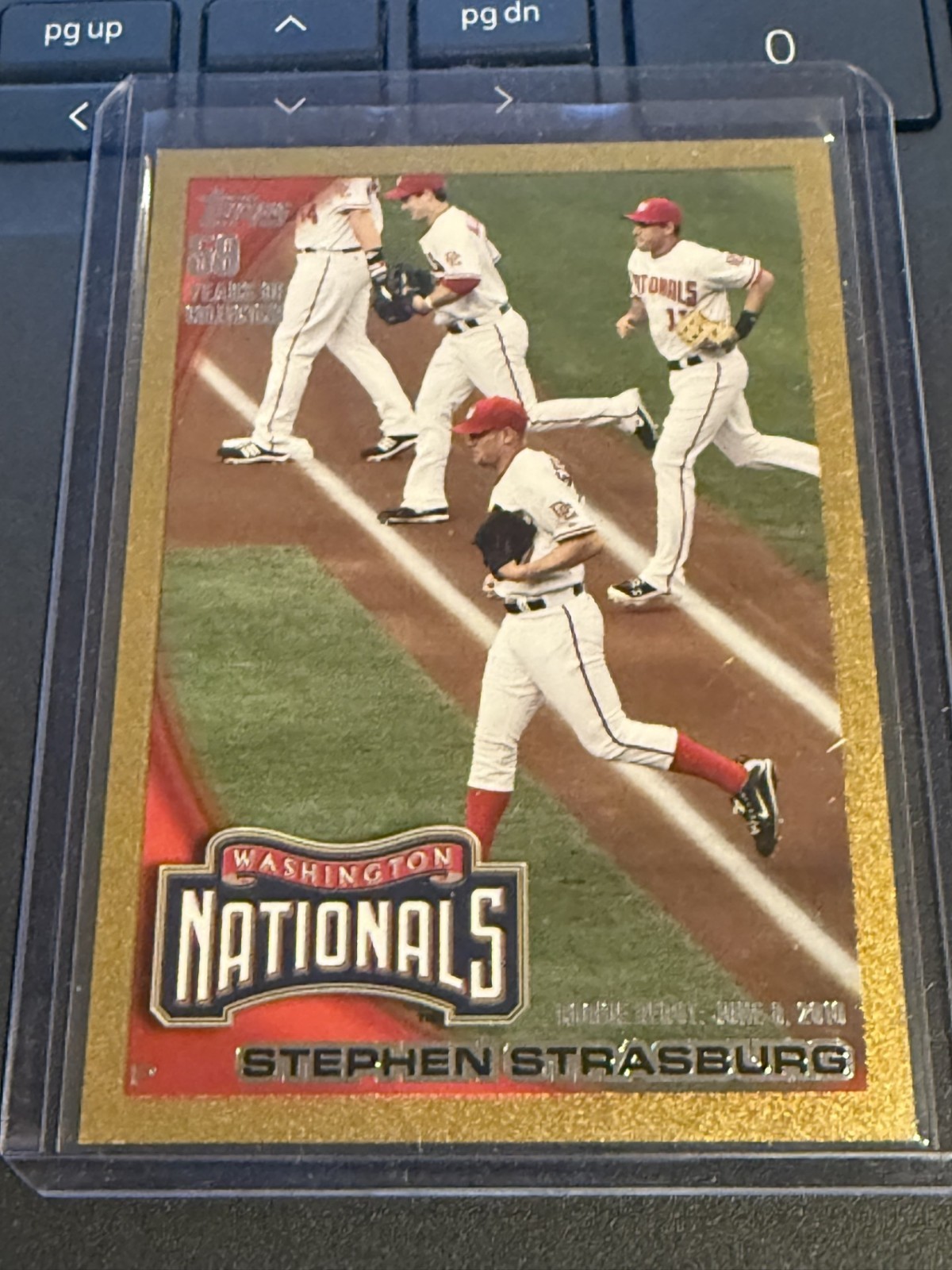 2010 TOPPS UPDATE SERIES GOLD BOARDER STEPHEN STRASBURG RC DEBUT /2010 SP NATS!