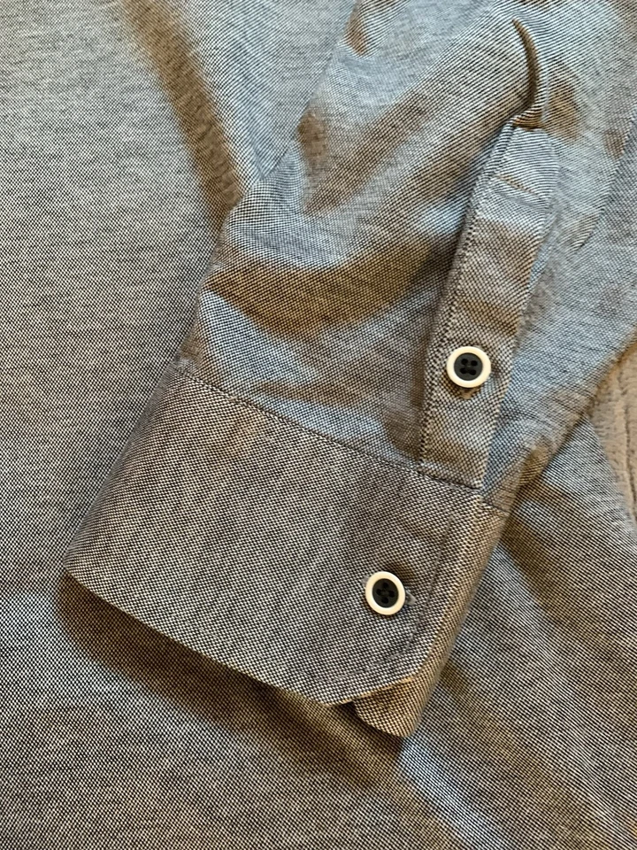 Raffi masculino manga longa botão cinza XXL 56 - Imagem 4 de 4