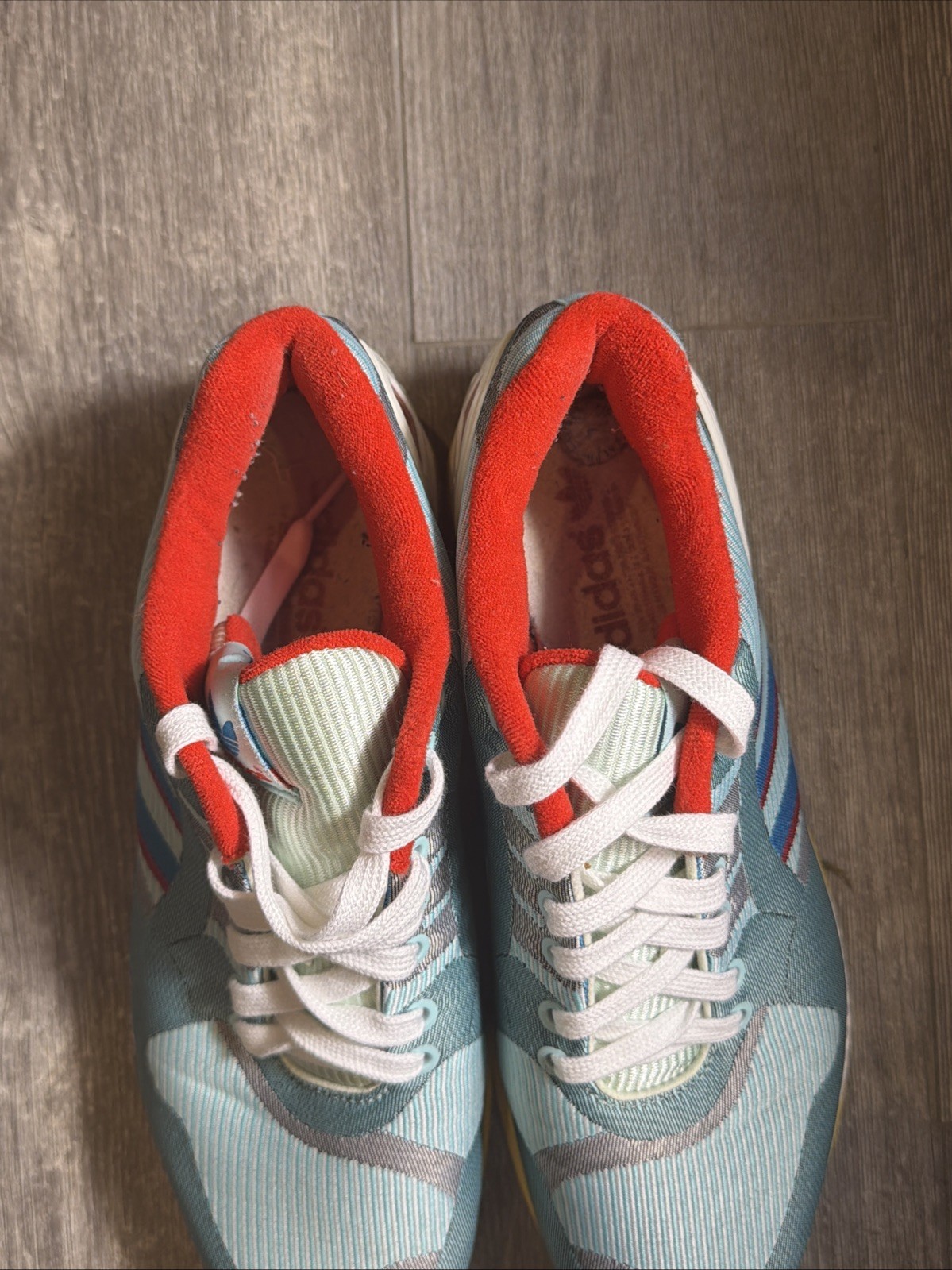 Adidas Originals ZX Flux Weave Hydra Bold Aqua Red M21789 Men’s Size 9 Shoes image 4
