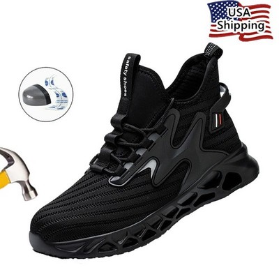 Men Work Shoes Steel Toe Shoes Anti-Puncture Indestructible Shoes Hiking Boots