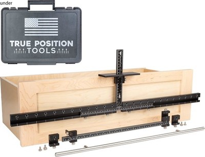 True Position Tools MAX Cabinet Hardware Jig,Install Long Pulls,Shelf Pin Holes