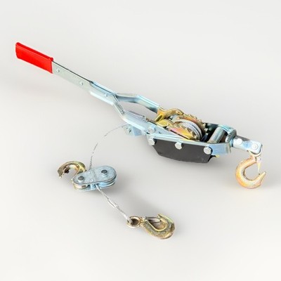 4 Ton 8,000lb Come Along Hoist 10  Ratcheting Cable Winch Puller Crane W/3Hooks