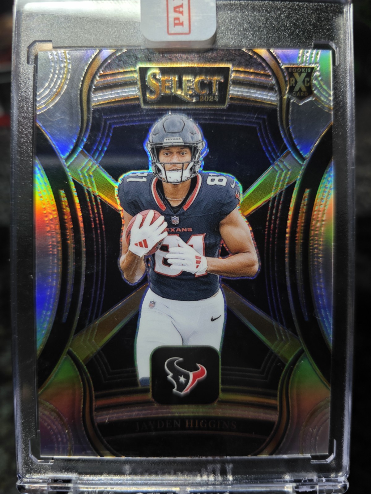 Jayden  Higgins #515 2024 Select Football  2025 XRC Rookie Prizm  Texans