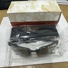 MAUI JIM Hookipa Mens Polarized Black Sunglasses Bronze Lens MJ0407S-002