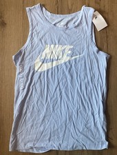 NIKE MENS SPORTSWEAR ICON FUTURA TANKTOP SIZE SMALL LIGHT BLUE 25