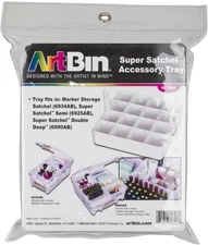 ArtBin 6814AG Super Satchel Double Deep Accessory Tray, White, 1 Tray