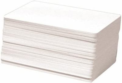 100 CR80 30Mil White Blank PVC Plastic Cards for Photo ID card Printers DataCard