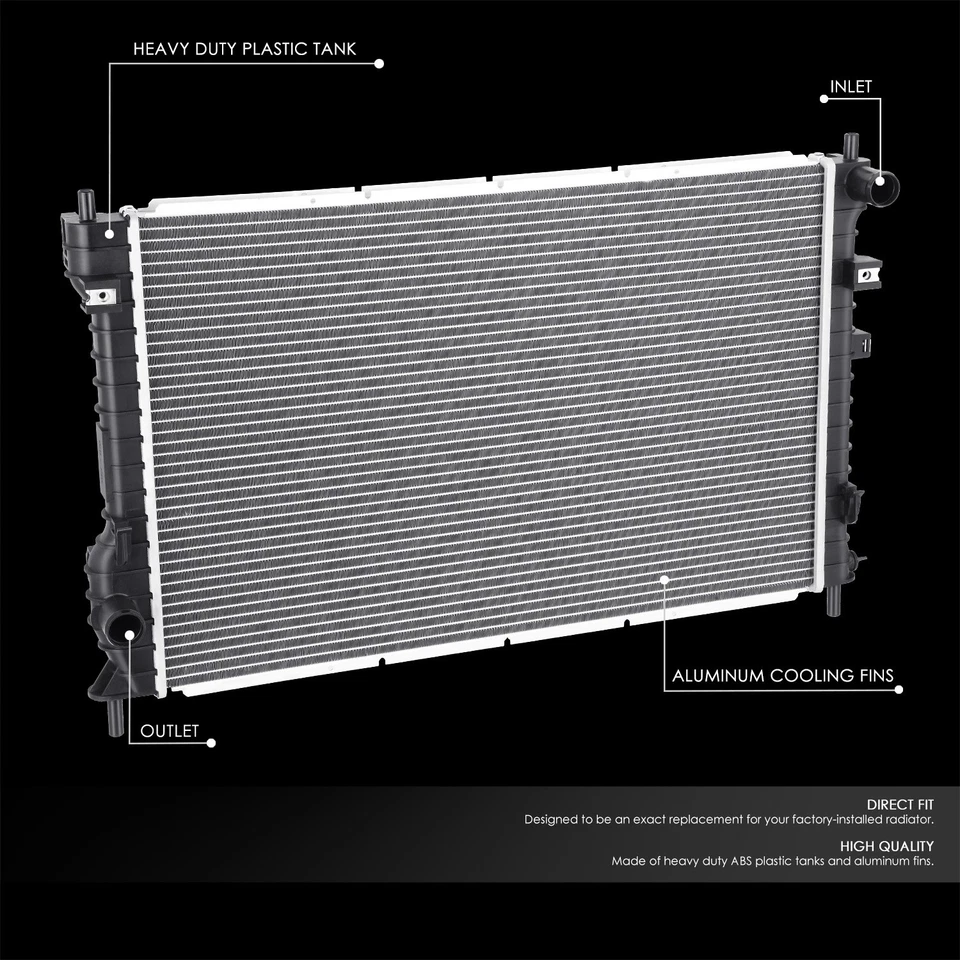 Radiador de refrigeración de núcleo de aluminio estilo OE 2462 para Saturn Vue 2002-2004 2,2 L 3,0 L Foto 2 de 4